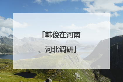 韩俊在河南、河北调研